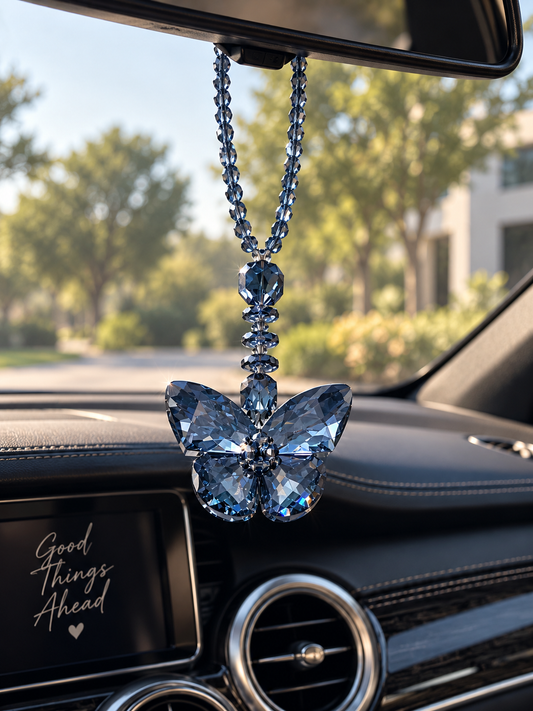 Blue Car Crystal Bling